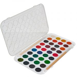 Hobby/knutsel waterverf/aquarel 36 kleuren voor kids