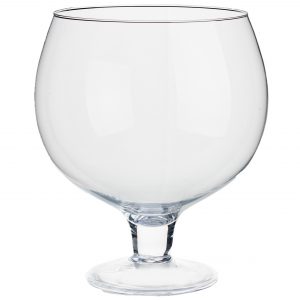 Glazen wijnglas/decoratie vaas 25 x 29 cm