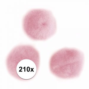 210x Hobby balletjes roze 7 mm