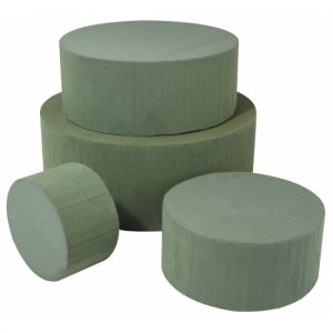 15x Nat steekschuim rond 10 cm