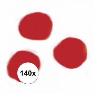 140x Hobby balletjes rood 7 mm