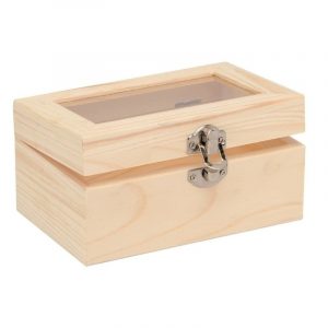 6x Onbedrukt juwelenkistje van hout 15 cm