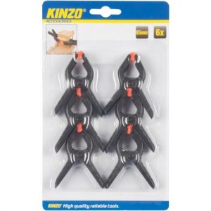 6x stuks zwarte hobby lijmklemmen 65 mm