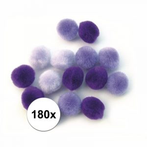 180x Hobby balletjes lila 15 mm