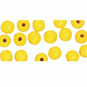 104x gele houten kralen 10 mm