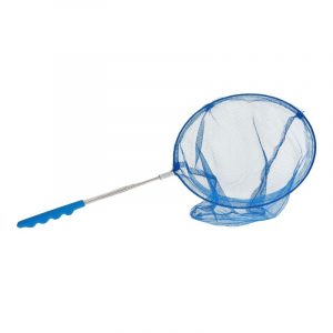 Blauw uitschuifbaar visnetje/vlindernetje 36 cm
