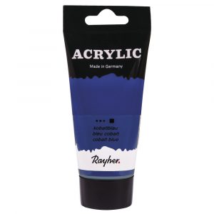 Kobalt blauwe acrylverf/hobbyverf op waterbasis 75 ml