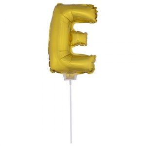 Opblaasbare letter ballon E goud
