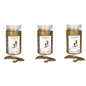3x Goudkleurige zand korreltjes 500 gram