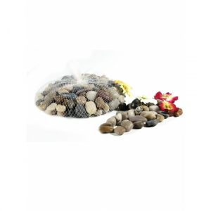 Mini Decoratie steentjes in netje 1 kg