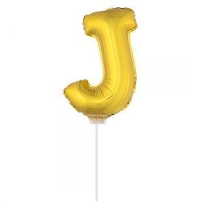 Opblaasbare letter ballon J goud