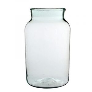 Cilinder vaas / bloemenvaas transparant glas 52 x 29 cm