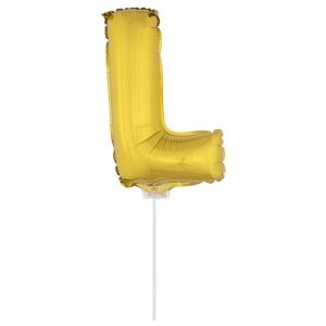 Opblaasbare letter ballon L goud