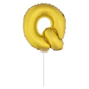 Opblaasbare letter ballon Q goud