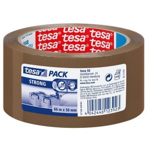1x Tesa dozen afsluit tape bruin sterk 66 mtr x 50 mm