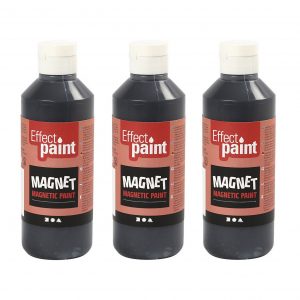 3x Magneetverf zwart 250 ml