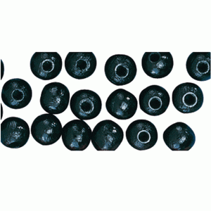 230x zwarte houten kralen 6 mm