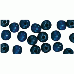 230x donkerblauwe houten kralen 6 mm