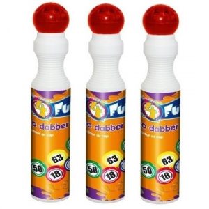 3x Ronde rode stippen stift voor bingo 43 ml