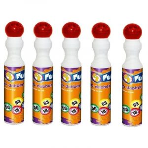 5x Ronde rode stift/marker voor bingo 43 ml