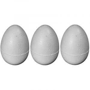3x stuks Piepschuim paas eieren van 8 cm