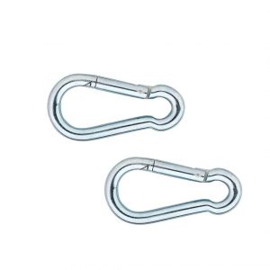 2x stuks karabijnhaak / karabijnhaken verzinkt staal 7 cm