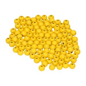 230x gele houten kralen 6 mm