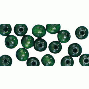 230x donkergroene houten kralen 6 mm