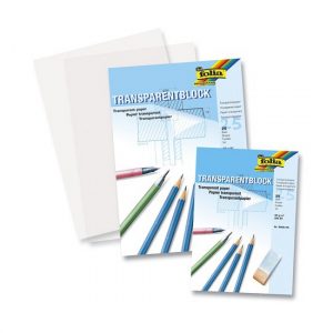 5x Blokken met transparant overschrijf papier A3
