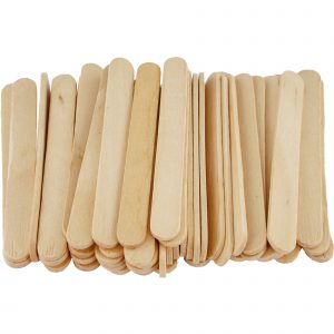 50x stuks naturel kleur hobby knutselen houtjes/ijslollie stokjes 93 x 10 mm