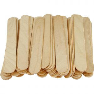50x stuks naturel kleur hobby knutselen houtjes/ijslollie stokjes 150 x 18 mm