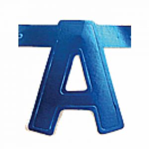 Banner letter A mettalic