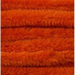 20x Oranje chenille draad 14 mm x 50 cm