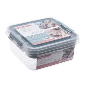 Multifunctionele opberg/sorteer naaigaren/verband/hobby box/doos blauw 26 x 24 x 11 cm