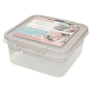 Multifunctionele opberg/sorteer naaigaren/verband/hobby box/doos grijs 26 x 24 x 11 cm