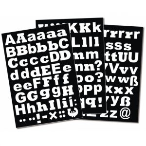 1x Setje alfabet plakletter stickers ongeveer 3 cm