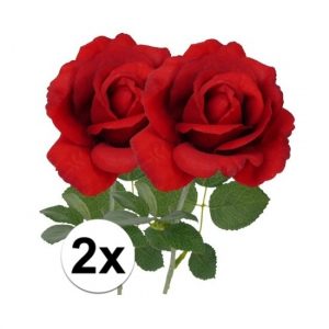 Kunst rozen rood 37 cm