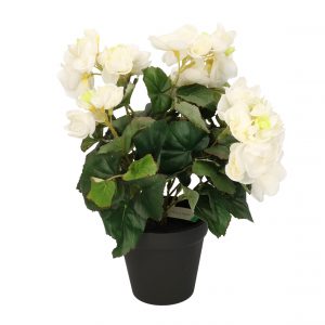 Wit Begonia kunstbloem 30 cm