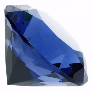 Decoratie diamanten/edelstenen/kristallen donker blauw 5 cm