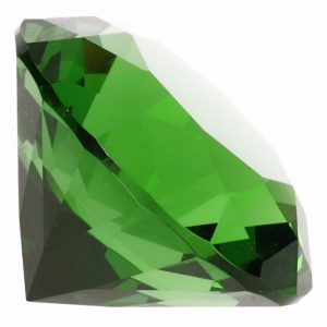Decoratie namaak diamanten/edelstenen/kristallen groen 5 cm
