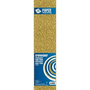 6x Knutsel alu-crepe vouw papier glitter goud 150 x 50 cm