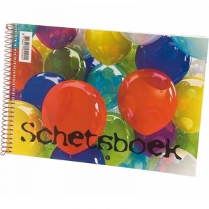 2x Schetsboek/tekenboek wit papier A3 formaat