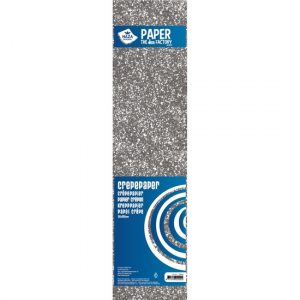 6x Knutsel alu-crepe vouw papier glitter zilver 150 x 50 cm