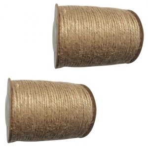 2x Hobby garen van jute 100 meter