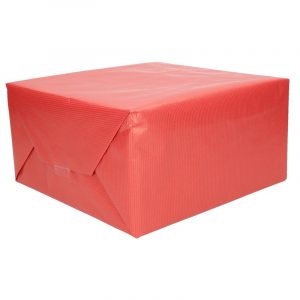 Rollen Kraft cadeaupapier rood 70 x 200 cm