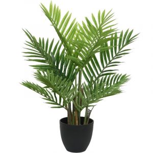 Groene Areca/goudpalm kunstplant 73 cm in zwarte pot