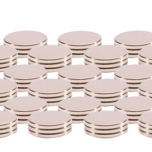 144x Ronde koelkast/whiteboard magneten 1 cm zilver