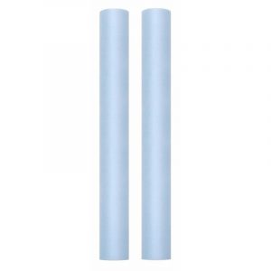 Voordeelset van 4x stuks rollen Tule deco stof lichtblauw 50 cm breed