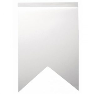 Blanco zigzag vlaggetjes 12 stuks voor een vlaggenlijn