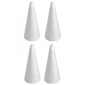4x Beschilderbare kegel van piepschuim